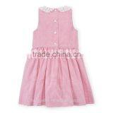 Children Girls Pretty Lace Collar Cotton Seersucker Dress HSD8069 thumbnail-3