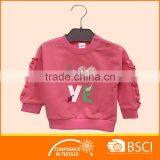 Red Embroidery Kids Wear Baby Girls Crewneck Sweatshirt thumbnail-3