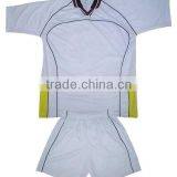 Top Quality White Soccer Uniform, 100% Polyester Dri Fit