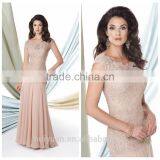 Neck Design Fashion Chiffon Long Evening Dress thumbnail-1