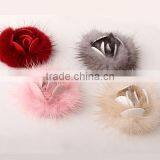 CX-A-25F Wholesale Fashion Ladies Genuine Mink Fur Brooches thumbnail-3