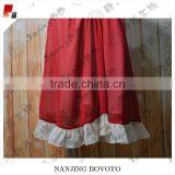 Red Stripe Chiffon Fabric Fully Lined Little Girl Dress thumbnail-6