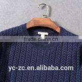 Deep Blue Pullover Crocheted Sweater for Man thumbnail-3