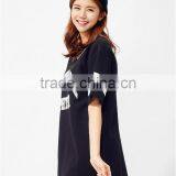 Female Black Sports Printed Letters Long V-neck Fleece thumbnail-4