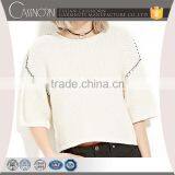 100% Cotton Fashion Waffle-knit Hoodie Sweater thumbnail-3