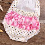 S33630W Kid Girl Flower Romper Cotton Floral 2017 Summer Jumpsuit thumbnail-5