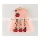 European Style Kids Baby Dress Rose Floral Pattern Princess Dress thumbnail-2