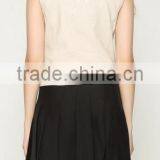 Runwaylover EY1050C 2017 Ladies Fashion Sleeveless Pu Jackets thumbnail-2