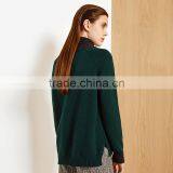 Women Green Color Turtleneck Sweater 2017 Fashion Style Lady Pullover Sweater thumbnail-2