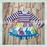 2017 Wholesale Latest Designs Easter Rabbit Pattern Children Girl Dress thumbnail-1
