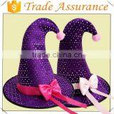 2X Lovely Witch Hat With Bow Knot Halloween Hat for Kids New thumbnail-1