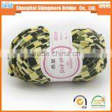 China Fancy Yarn Manufacturer Shanghai Smb Cheap Sales High Quality Polyester Softtextile t Shirt Yarn for Knitting Mat thumbnail-2