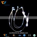 Wholesale White Lighting Reflective Earphone Line for Saftety thumbnail-1