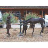 Large Cast Outdoor Garden Bronze Deer Sculpture for Sale thumbnail-2