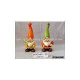 Terracotta Garden Gnome Wearing Metal Glasses,2 Asst. thumbnail-1