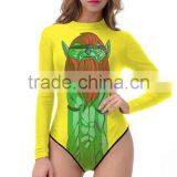 2017 Long Sleeve Printed One Piece Swimsuit for Women thumbnail-1