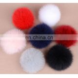 Full thick colorful fox fur pom pom/pompon/ball for hats/shoes/garment