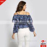 Stripe Necking Printed Women Apparel Dongguan Garment Manufacturer thumbnail-2