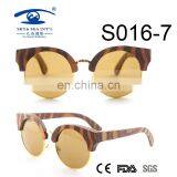 round shape candy wood sunglasses