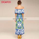 Woman Clothes off Shoulder Ruffle Dress Slash Neck One Piece Woaman Dress thumbnail-3