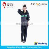 High Quality Hot Sale Balck Reflective Pvc Raincoat for Women thumbnail-2