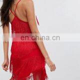 2017 Sexy Sleeveless Strap Tassels Dresses New American Fashion Women Club Party Dress thumbnail-3