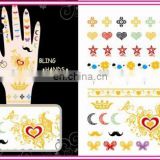 2015 colorful temporary new skining flash finger stickers