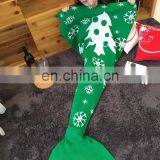 High End Popular Christmas Gift Mermaid Tail Blanket for Mommy and Kids thumbnail-3