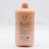 Free Sample 500ml Orange Flat Plastic Cosmetic Body Wash Bottle With Lotion Pump thumbnail-4