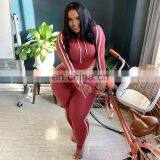 Women Autumn Fashion Wholesale Custom Outfits Fitness Jogging Plus Size Two Piece Set thumbnail-3