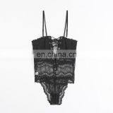 Sexy Women's Wear in Stock V-neck Lace Hollowed-out Onesie Lingerie thumbnail-6