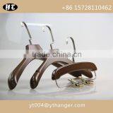 High Gloss Brown Wooden Hanger and Pants Hanger With Custom Size and Logo thumbnail-2