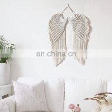 Hot Selling Macrame Angel Wings Wall Decor With Long Tassel Macrame Wall Hanging Art Decor Wholesale thumbnail-1