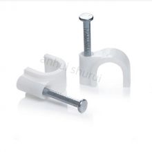 Durable Using Various White or Black Color Plastic Flat or Circle Cable Clips For wires