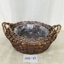 Customized Cheap Wholesale Flower Planter With Ears And Plastic Liners