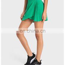 Low MOQ New Sexy Pleated Two In One With Shorts Golf Tennis Sports Wear Mini Skirt Women Workout Gym Outdoor Sportswear thumbnail-4