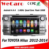 Wecaro Android 4.4.4 car multimedia system double din for toyota hilux car stereo WIFI 3G 2012 2013 2014