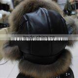 Fashion Warm Genuine Raccoon Fur Hat Russian Style Raccoon Bomber Hats For Ladies thumbnail-2