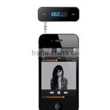 mini usb fm transmitter with 3.5mm audio jackwith LCD displays frequency with back-light