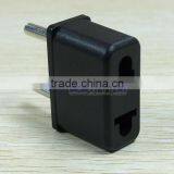Black Copper US to EU AC Power Plug Travel Converter Adapter thumbnail-2