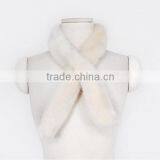 New Winter Fashion Lady Plain Plush Faux Rabbit Fur Scarf thumbnail-4