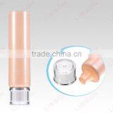 Round Face Wash Cosmetic Plastic Tube With Plating Screw Cap