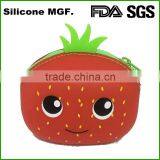 Custom Logo Printed Oval Soft Squeeze Silicone Coin Purse Made in China thumbnail-4