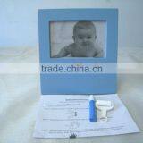 Safe Ink Keepsake Baby Girl Wood Mirror Photo Frame for Birthday Souvenirs thumbnail-2