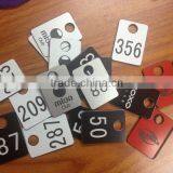 Plastic ABS Engraved Sauna Storage Cabinet Tags