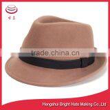 Small Jazz Fedora White Hat With Black Band thumbnail-1