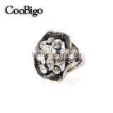 Fashion Jewelry Rhinestone Flower Ring Vantage Style Women Party Show Gift Dresses Apparel Promotion Accessories thumbnail-1