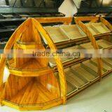AL-SM055 Supermarket Vegetable/ Fruit /cake Wood Display Shelves Hot Sale Supplier's Choice thumbnail-5