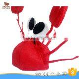 Cheap Red Plush Material Crab Hat