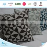 Embroidered Cutomized Geometric Cotton Wave Decoration Cushion